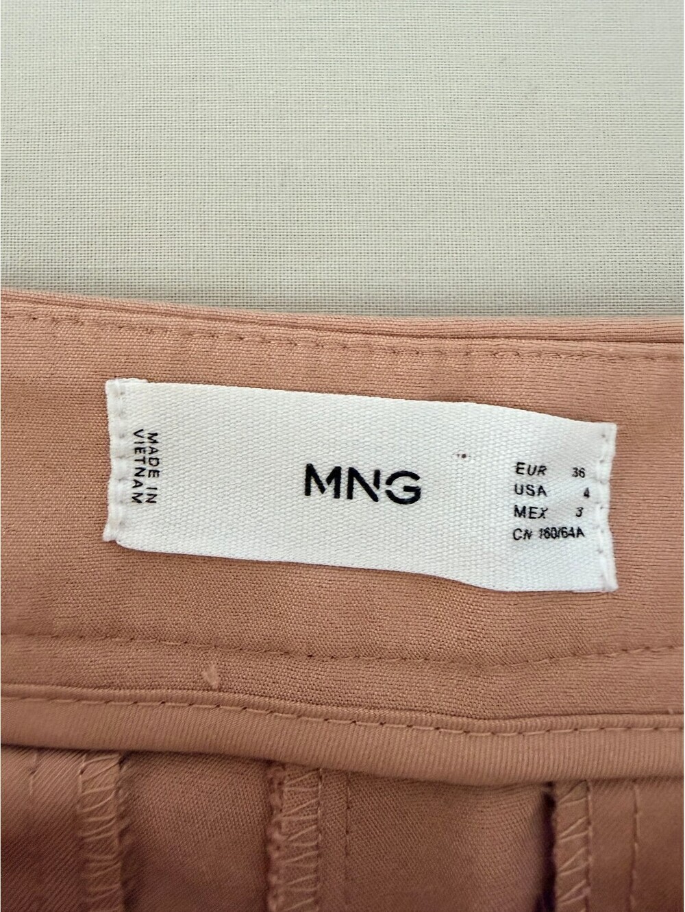 Mango Women’s Size 4 Brown Slim Ankle Pants Zip Pockets Stretch Trousers - Picture 6 of 9